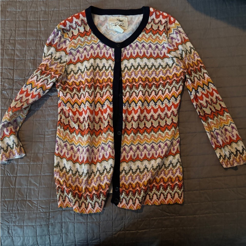 Tabitha colorful Zigzag Patterned Women's s cardigan Sweater
